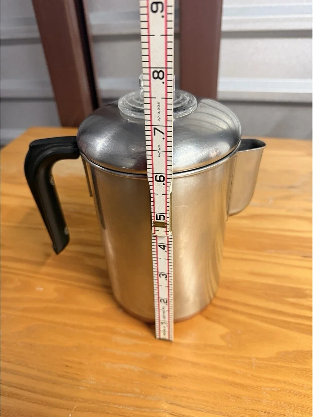VINTAGE REVERE WARE COPPER CLAD STAINLESS 6 CUP NO PERCOLATOR PRE-1968 *
